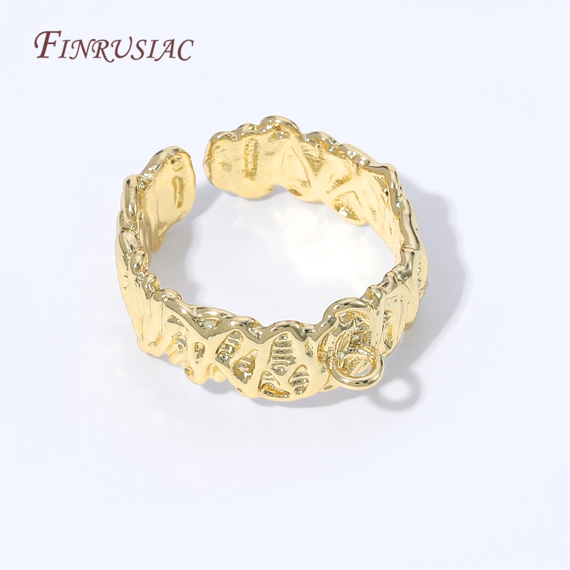 Ring Set Adjustable - Pozłacana 18-karatowym złotem otwarta, regulowana baza