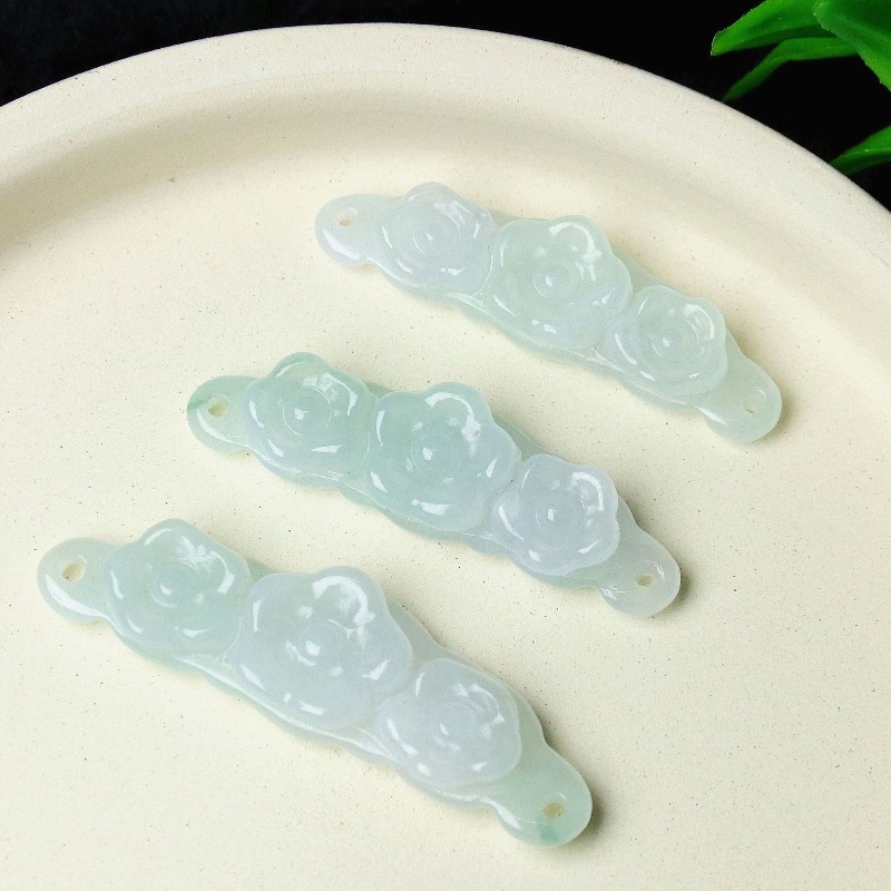 Women'S Accessories Jewelry - 1 szt. Naturalny Jadeitowy Szmaragdowy Kwiat
