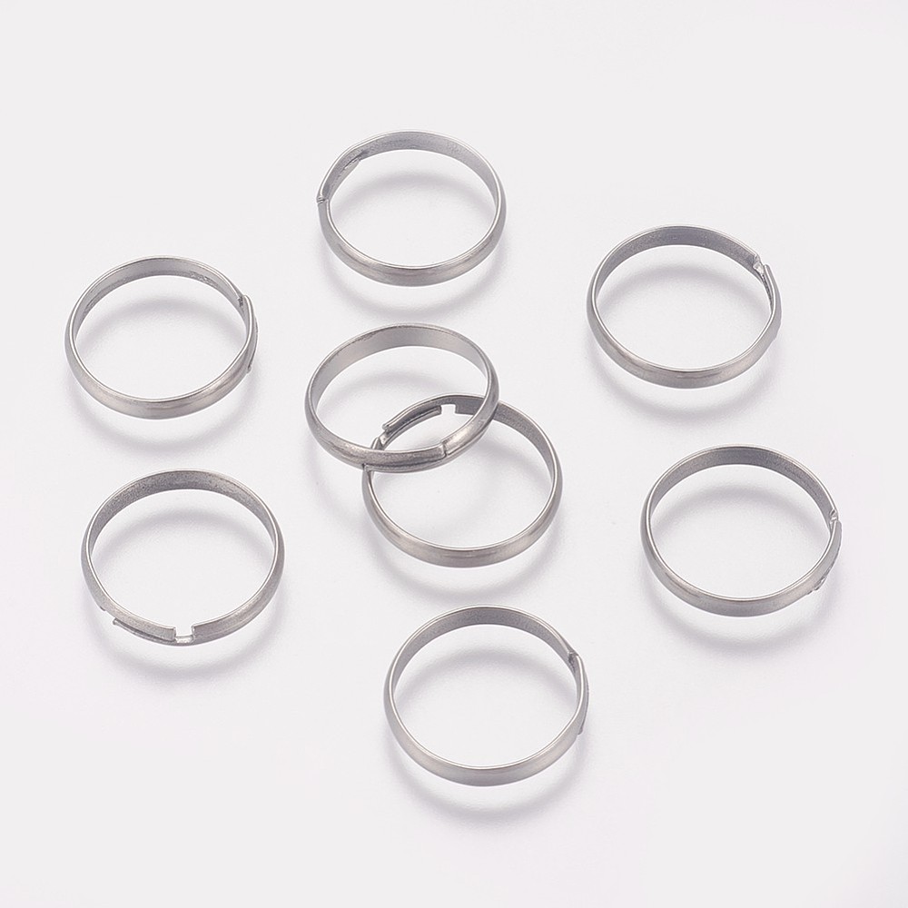Ring Set Adjustable - 50 szt. Odpornych na zardzewienie pierścionków