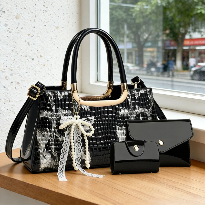 Women Accessories Set - Zestaw torebek damskich, wieczorowa kopertówka ze
