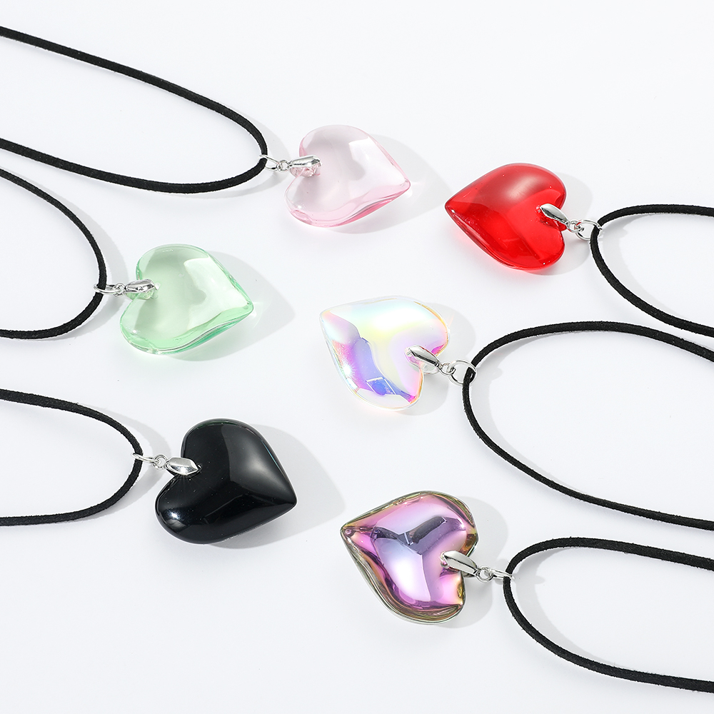 Women Accessories Chain - Dwustronny Naszyjnik z Prostą Kokardką, Kryształowym