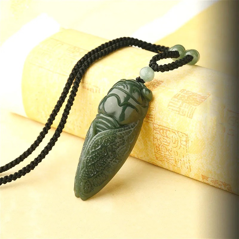 Naturalny Hetian Jade cykada w – Women Accessories For Hand recenzja i cena