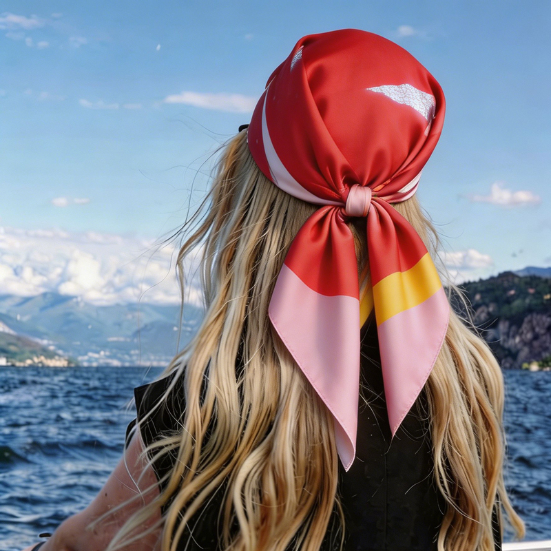 Kwadratowa apaszka z satynoweg – Women'S Vacation Accessories recenzja i cena