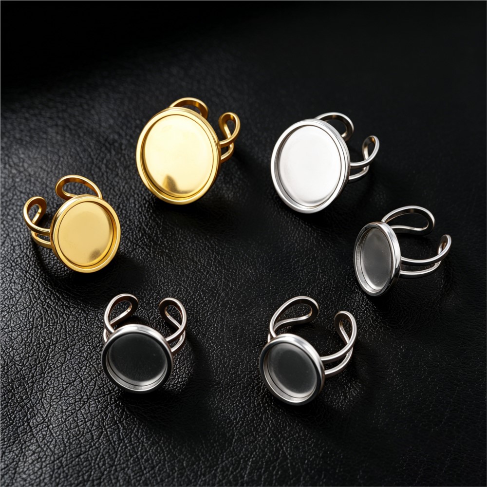 2 szt. Kwadratowe, płaskie baz – Ring Set Adjustable recenzja i cena