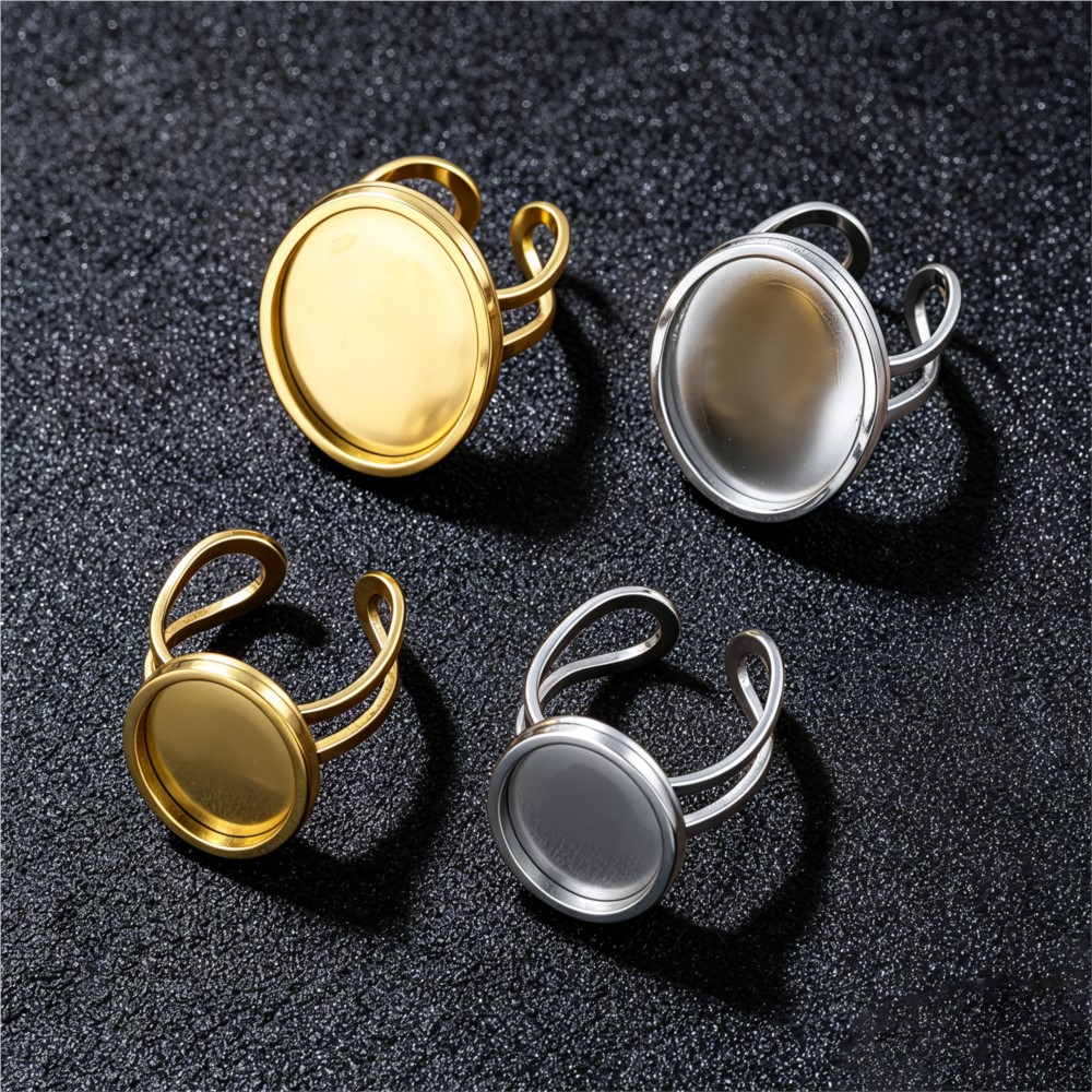 2 szt. Kwadratowe, płaskie baz – Ring Set Adjustable recenzja i cena