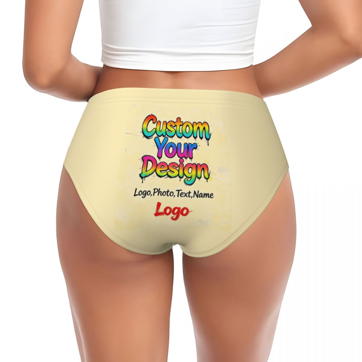 Damskie majtki z własnym logo, – Women Accessories Logo Design recenzja i cena